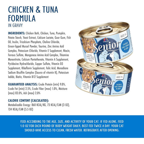 Weruva Cat Senior Chicken & Tuna Formula in Gravy Wet Cat Food 3oz - Poudre Pet & Feed Supply 3